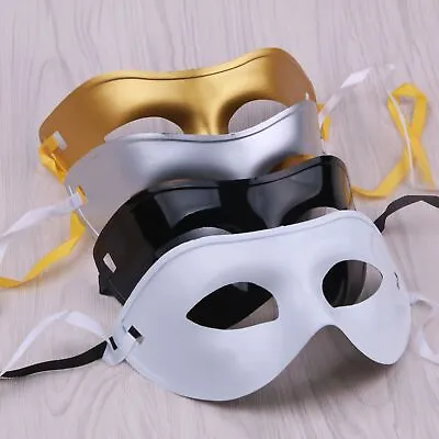 Men Masquerade Eye Mask Costume Half Face Mask Makeup Props Party Fancy Dress • £2.82