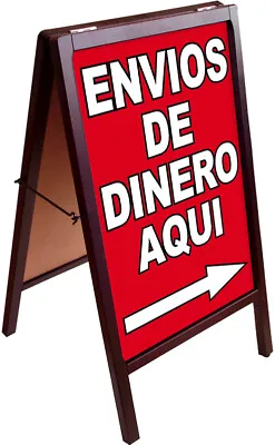 ENVIOS DE DINERO AQUI A-Frame Sign Sidewalk Pavement Sign Double Sided 172875 Rb • $99.95