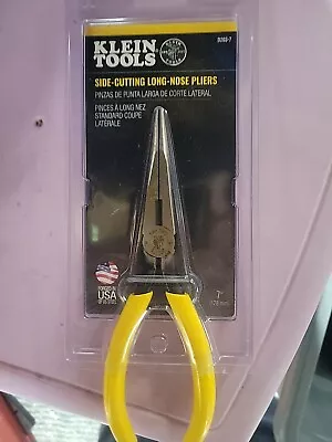 NEW!! Klein Tools 7  Side-Cutting Long Nose Pliers Needle Heavy Duty USA D203-7 • $23