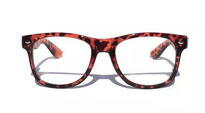 Retro Nerd Fashion Unisex Eyewear Clear Lens Fake Eye Glasses Tortoise Frame • £5.95