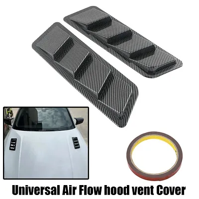 Universal Car Hood Vent Scoop Kit Air Flow Intake Louvers Cooling Bonnet Cover • $11.98