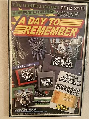 A DAY TO REMEMBER Game Changers Tour Autographed Poster • $250