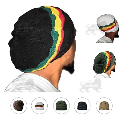 Rasta Tam Cap Hat Roots Reggae Jamaica Marley Dreadlocks Rastacap Selassie L/XL • $26.99