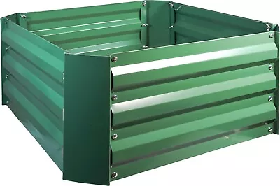 Metal Raised Flower Bed Garden Home Planting Improved Drainage Steel 610x610x300 • £24.99