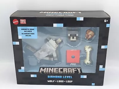 MATTEL Minecraft Diamond Level WOLF Deluxe SET Mojang Studios SEALED New In Box! • $48