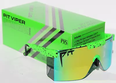 PIT VIPER The Boomslang Intimidator 2000s Sunglasses Green/Gold NEW • $79.99