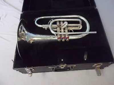 Quality! King 1120 Usa Silver Marching Mellophone + Case • $225