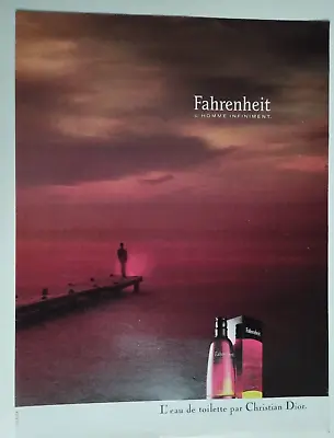 Miss Dior Vintage Print Ad !!   Fahrenheit Perfume For Men   • £7.78