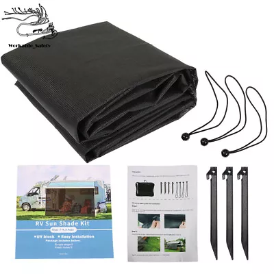 RV Awning Complete Kit 11-20' Feet Sun Shade Solar Mesh Canopy Screen Privacy • $49.70