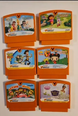 $19.90 • Buy Vtech V-Smile Games Cartridges Lot Of 6 - Disney Princess Toy Story , Dora Etc.