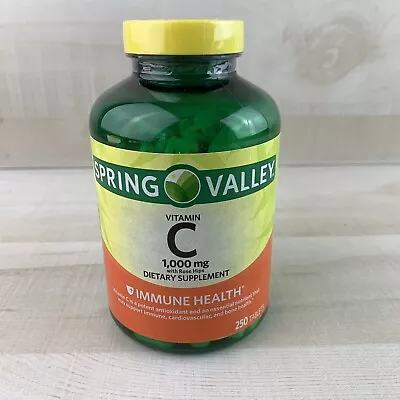 Spring Valley 1000 Mg Vitamin C With Rose Hips 250 Tablets 10/2024 • $11.88