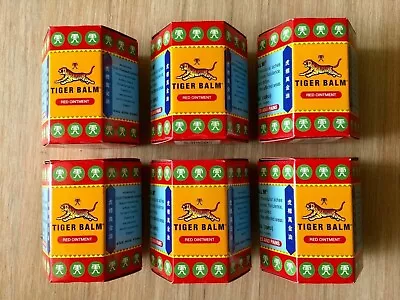Red Tiger Balm Ointment Thai Herbal Aroma Relaxing Massage Balm 6x30g. • $55.90