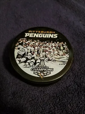 $18.95 • Buy 2016 NHL Pittsburgh Penguins Stanley Cup Champions Team Photo Puck FREE S&H
