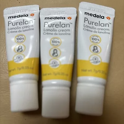 (3) Ea. Medela Purelan Lanolin Nipple Cream For Breastfeeding 100% All Natural • $15