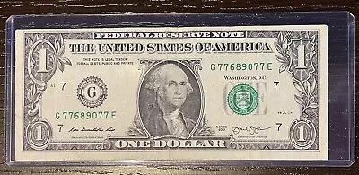 $1 One Dollar Bill Error ✨Misaligned ✨Misprint ✨Miscut✨ Offset ✨Bookends✨✨✨ • $4.99