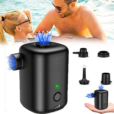 Electric Air Pump For Paddling Pool Fast Inflator Deflator Camp Air Bed Mattres • £18.89