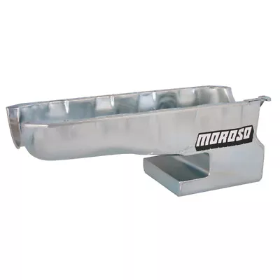 Moroso Engine Oil Pan 20431; Drag Race Wet Sump 7qt Zinc For Chevy II BBC • $381.99