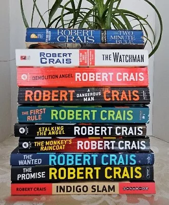 Lot 12~10 Elvis Cole & Joe Pike Series~Robert Crais~Monkey's Raincoat~Racing Lig • $45.99