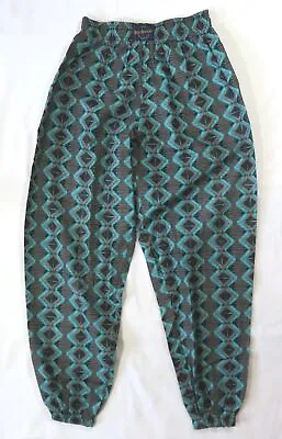 80's 90's Vintage Gym Workout Parachute Baggy Pants Allover Print USA Reebesse • $64.98