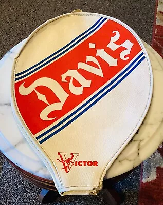 Vintage Davis Tennis Racket Cover Only Victor Sports Inc. Free Shipping! • $14.99