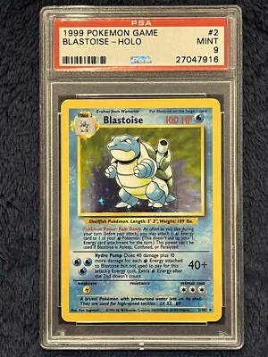 $222.86 • Buy 1999 Pokémon Game Base Set Holo Blastoise - MINT PSA 9 **Original Slab**