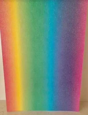 A4 Rainbow Glitter Card With Matching Vellum & Backing Paper • £8