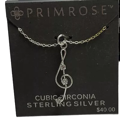 Music Note Pendant Necklace Set Sterling Silver 925 G Clef Concert Recital • $25