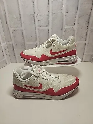 Nike Air Max 1 Ultra Moire 704995-102 Ladies Sneaker White Red Size 7 • $38.88