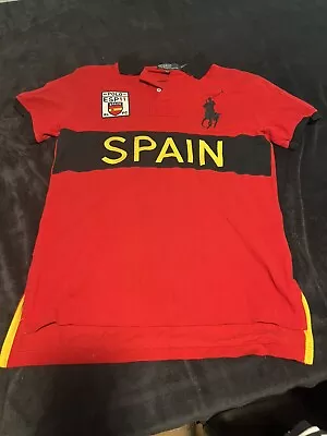 Polo Ralph Laurent Spain Team Polo Shirt In Red Sz M • $50