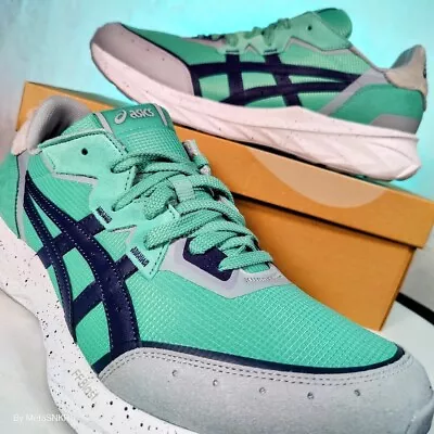 Asics Tarther Blast Mens US 13 Wasabi Green Grey Glue White Foam Sport Style Run • $75.65