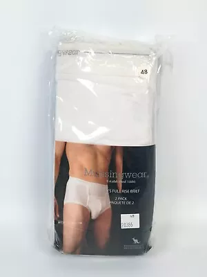 Munsingwear Mens White Full Rise Briefs Kangaroo Pouch Sz 48 /2 Pack Underwear • $19.99