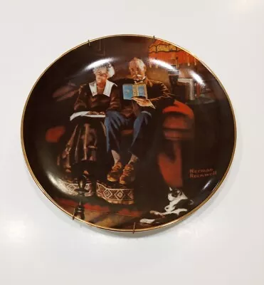 Vintage Norman Rockwell Light Campaign Series Collectors Plate Evenings Ease • $11.99