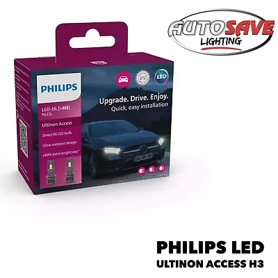 Philips Ultinon Access LED Car Headlight Bulbs H3 (Twin Pack) 11336U2500CX • $74.48