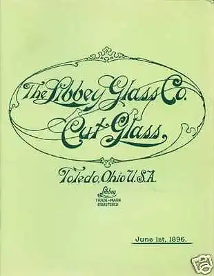 1896 Libbey Cut Engraved Glass Book Catalog Princess Harvard Puritana ABCG WB • $19.99