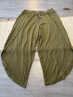 NWT Matilda Jane Spring Things Tulip Pants Olive Green Womens Sz S Boho Beach • $28