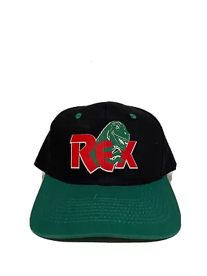 Vintage 90’s T-REX Black & Green Snapback Hat Printed KC • $24.85