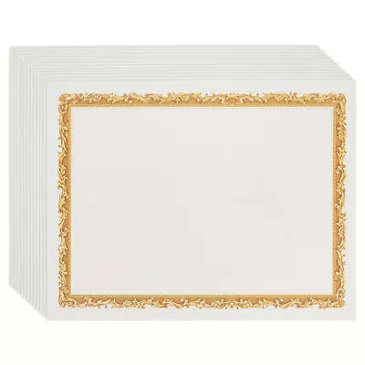 48PCS Blank Certificate Awards Gold Foil Paper - Printer Fit 8.5 X 11 Inches • $12.99