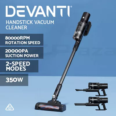 Devanti Handheld Vacuum Cleaner Bagless Cordless Brushless Stick Recharge 350W • $133.95