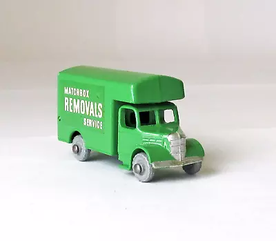 Lesney Moko Matchbox #17-A Bedford Removals Van Metal Wheels NEAR MINT  1956 • $19.95