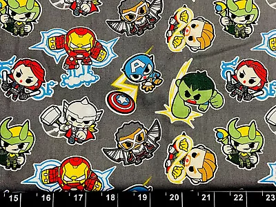 $2.89 • Buy Tina Scrap Superhero Marvel Avengers Kawaii Fight Baby Halk Cotton Fabric 9 X21 