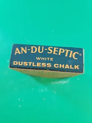 VINTAGE Box Of 11 Of 12 AN-DU-SEPTIC No 1400 White Dustless Chalk BINNEY & SMITH • $8