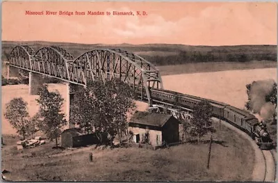 Vintage 1910s BISMARCK - Mandan North Dakota Postcard  Missouri River Bridge  • $5.60