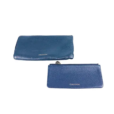 OROTON Blue Wallet + Coin Purse - Leather • $68