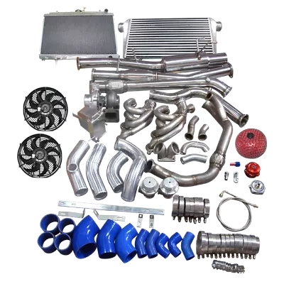 Turbo Intercooler Radiator Catback Kit For 240SX S13 S14 LS1 LSx Engine Swap • $4332