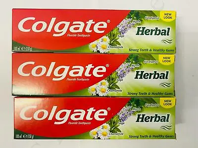 Colgate Herbal Toothpaste 100ml EUCALYPTUS CHAMOMILE MYRRH & SAGE Pk Of 3612 • £7.99