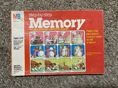 Vintage 1983 Step By Step ADVANCED MEMORY GAME Milton Bradley #4305 Complete • $24.95