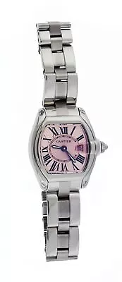 $2199.99 • Buy Cartier Roadster Ref # 2675 31mm X 37mm Stainless Steel Pink Dial Quartz Watch