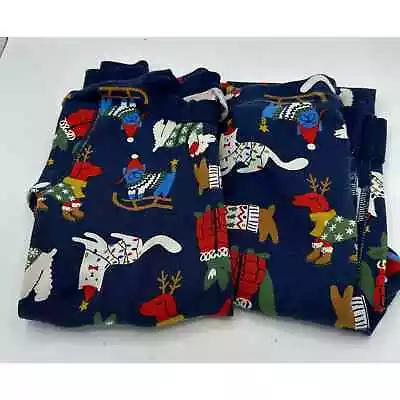 Hanna Andersson Christmas Dogs  2 Piece PJ Set Size 10 Organic Cotton • $20