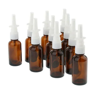 3pcs Amber Empty Nasal Pumps Spray Bottle Mist Nose Personal Care 10/30/50ML • $3.34