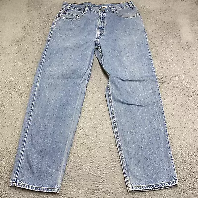 Vintage Levis Jeans Mens 34x30 Relaxed Straight Leg Blue Denim Y2K 555 • $33.88